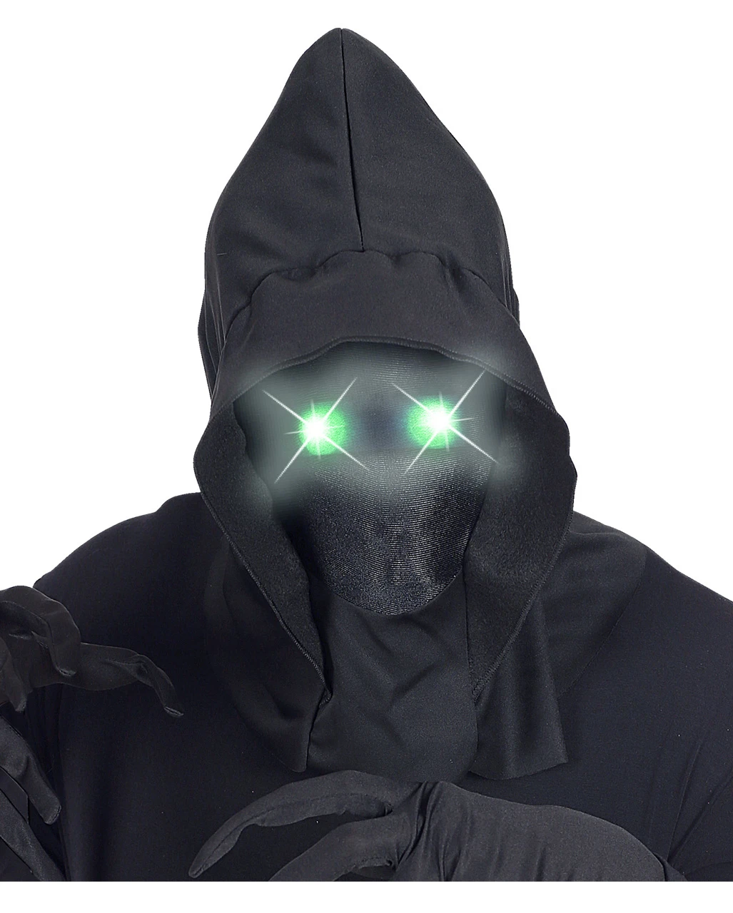 Gesichtslose Maske Mit Grünen Leuchtaugen 4 Gesichtslose Maske Mit Grünen Leuchtaugen – Bild 2