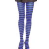 Schwarz & Royal Blau Gestreifte Strumpfhose -FaschingFreude Verkäufe gestreifte strumpfhose schwarz und royal blau halloween striped tights halloween und faschings kostuemzubehoer 53753