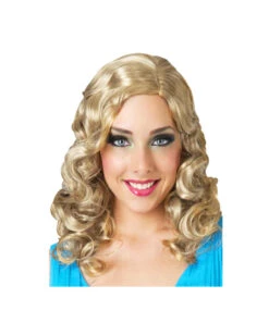 Blonde Glamour Lockenperücke