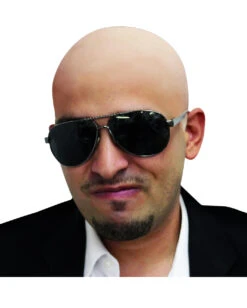 Hautfarbene Glatzenfolie