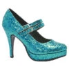 Glitzernde Mary Janes Pumps Blau 2 Glitzernde Mary Janes Pumps Blau -FaschingFreude Verkäufe glitter mary janes pumps blau sexy pumps mit tuerkisblauem glitzer 25340