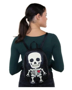 Skelett Rucksack Glow In The Dark -FaschingFreude Verkäufe glow in the dark skelett rucksack skeleton backpack halloween kostuem zubehoer 54520 5