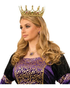 Goldene Königinnen Krone Mit Schmucksteinen