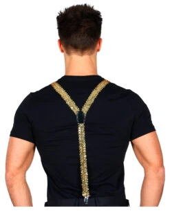 Goldene Pailletten Hosenträger -FaschingFreude Verkäufe goldene pailleten hosentraeger golden sequin braces kostuemzubehoer 38677 003