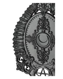 Gothic Handspiegel Mit Hörner & Pentagramm -FaschingFreude Verkäufe gothic handspiegel mit baphomet hoerner goathic hand mirror with baphomet horns gothic deko 50591 03