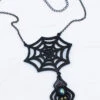 Gothic Kette Spinnennetz Mit Spinne -FaschingFreude Verkäufe gothic kunsthandwerk kette spinne mit netz gothic handmade craft chain spider gothic geschenk schmuck 52579 neu