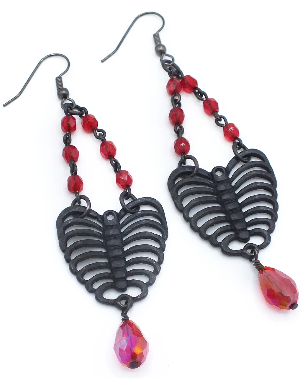 Gothic Ohrringe Skelett Korpus 3 Gothic Ohrringe Skelett Korpus