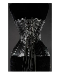 Gothic Vollbrustkorsett Schwarz Aus Kunstleder -FaschingFreude Verkäufe gothic kunstleder vollbrustkorsett schwarz black faux leather corset korsagen und gothic fashion 39404 3