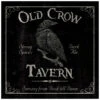 Vintage Metallschild "Old Crow Tavern" 20cm -FaschingFreude Verkäufe gothic metallschild old crow tavern gothic metal sign old crow tavern halloween deko 54121 01