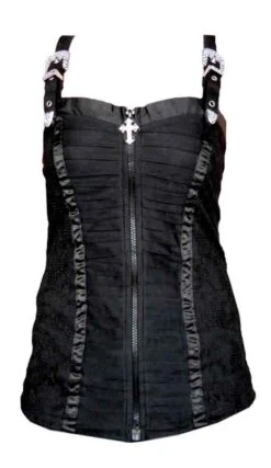 Spitzentop Mit Glitzerschnallen 5 Spitzentop Mit Glitzerschnallen -FaschingFreude Verkäufe gothic spitzen top mit schnallen gothic oberteil glitzer top go1902a