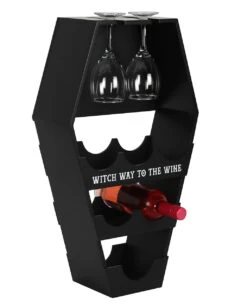 Sarg Weinregal Als Gothic Deko 62cm -FaschingFreude Verkäufe gothic weinregal in sarg form coffin wine shelf gothic deco sarg weinregal 51194 02