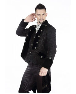 Brokat Herren Gehrock Schwarz -FaschingFreude Verkäufe gothic herren gehrock schwarz gothic brokat mantel gothic fashion 660703 03