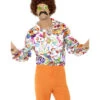 Buntes 60s Groovy Hemd -FaschingFreude Verkäufe groovy hippie shirt bunt gemustert hippiekostuem 60er jahre hemd 27964