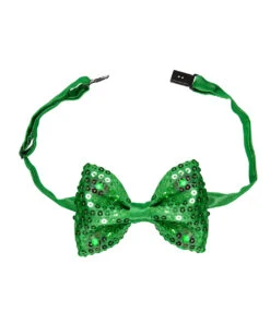 LED Pailletten Fliege Grün