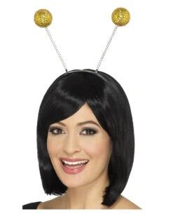 Goldener Glitter Bommel Haarreif