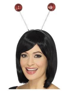 Roter Glitter Bommel Haarreif