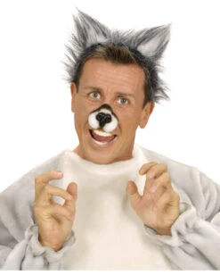 Wolfs Ohren Plüsch Haarreif -FaschingFreude Verkäufe haarrige wolfs ohren tierkostuem kostuemzubehoer hairy wolfs ear headband 36586 02