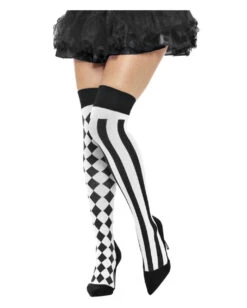 Harlekin Strümpfe Schwarz-weiß Economy