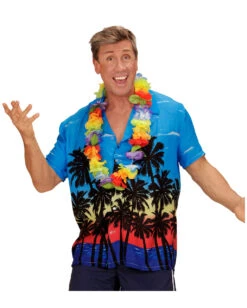 Blaues Hawaii Hemd Mit Palmen -FaschingFreude Verkäufe hawaiihemd mit palmen surfer boy kostuem 80er jahre hawaii hemd hawaii shirt with palms 36544 04 1