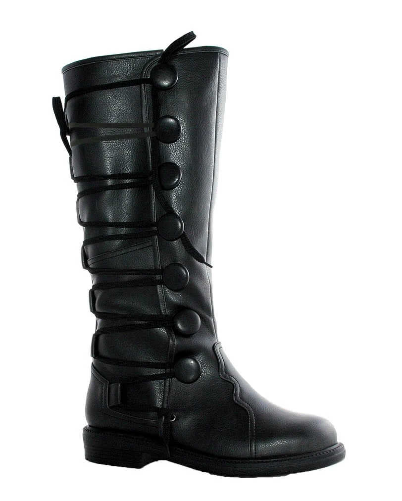 Renaissance Männerstiefel Schwarz 3 Renaissance Männerstiefel Schwarz