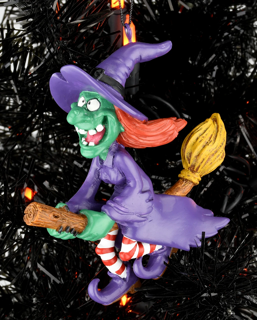 Fliegende Hexe Christbaumkugel 10cm 8 Fliegende Hexe Christbaumkugel 10cm – Bild 6