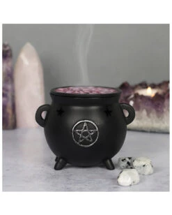 Hexenkessel Als Räucherkegel Halter -FaschingFreude Verkäufe hexenkessel mit pentagram raeucherkegel halter witch cauldron with pentagram incense holder 50654 04