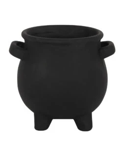 Pentagramm Hexenkessel Pflanzenbehälter -FaschingFreude Verkäufe hexenkessel mit pentagramm pflanzenschale pentagram cauldron plant pot halloween deko gothic homeware 51664 03