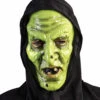 Hexen Maske Mit Warzen & Schwarzer Kapuze -FaschingFreude Verkäufe hexenmaske mit warzen und kapuze black hooded green witch mask with warts 39011 01