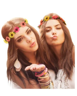 Hippie Blumen Haarband -FaschingFreude Verkäufe hippie haarband mit blumen haarband mit bluemchen 29554 3