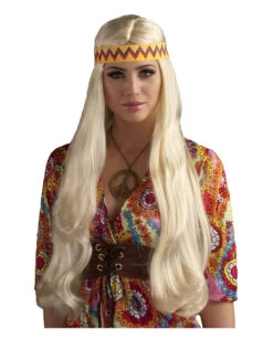 Blonde Hippie Perücke Mit Haarband
