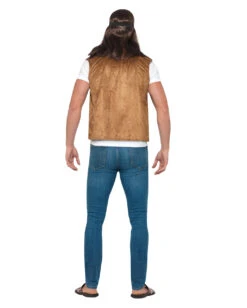 Hippie Weste Mit Print Und Kunstfell -FaschingFreude Verkäufe hippie weste mit kunstfell und print 60er jahre kostuemzubehoer 60s verkleidung fasching 35800 6