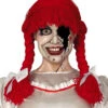 Rote Horror Stoffpuppe Perücke -FaschingFreude Verkäufe horror stoffpuppe peruecke rot horror rag doll wig red halloween creepy doll peruecke 53350
