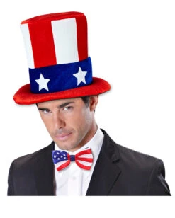 Uncle Sam Zylinder -FaschingFreude Verkäufe horrorshop com mr usa zylinder usa zylinder faschingshuete karnevalshuete lustige kopfbedeckung bild3 26981