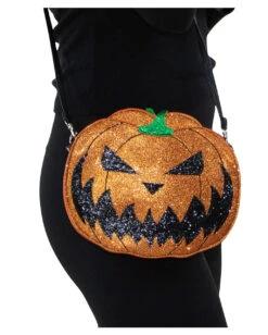 Jack O'Lantern Kürbisgesicht Handtasche -FaschingFreude Verkäufe jack o lantern halloween kuerbis handtasche jack o lantern cross body bag halloween und horror merchandise 53443 4