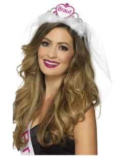 Glitzer Tiara Mit "Braut" Aufdruck