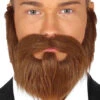 Brauner Vollbart Mit Schnäuzer -FaschingFreude Verkäufe kastanienbrauner vollbart falscher bart fake beard faschingsbart kunsthaarbart 29457 01