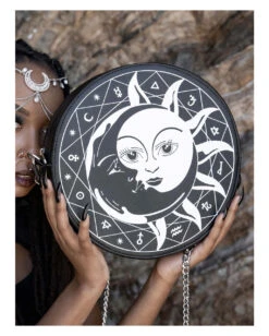 Astral Light Sonne & Mond Handtasche KILLSTAR -FaschingFreude Verkäufe killstar astral light boho handtasche gothic handtasche gothic accessoires 50378 03