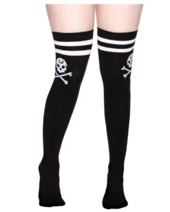 Crusher Totenschädel Overknee Strümpfe KILLSTAR