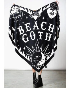 Gothic Herz Strandtuch KILLSTAR -FaschingFreude Verkäufe killstar gothic herz strandtuch killstar beach goth heart towel gothic badetuch 52594 2