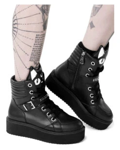 Keiko Kitty High Top Sneaker KILLSTAR -FaschingFreude Verkäufe killstar keiko kitty high top sneaker gothic fashion und accessoires online kaufen 51605 3
