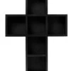 Schwarzes Kreuzregal KILLSTAR -FaschingFreude Verkäufe killstar kreuz regal killstar cross shelf killstar wohnaccessoire gothic homeware 52137 01