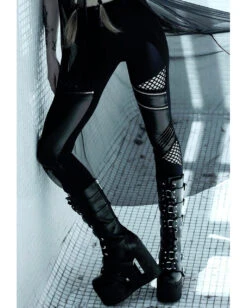 Neo Noir Leggings KILLSTAR -FaschingFreude Verkäufe killstar neo noir leggings gothic fashion gohtic hosen gotik mode 52252 3