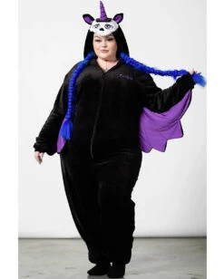 Unicorn Onesie Mit Kapuze KILLSTAR -FaschingFreude Verkäufe killstar unicorn onesie mit kapuze killstar einhorn jumpsuit gothic unicorn overall gothic mode homeware 52485 6