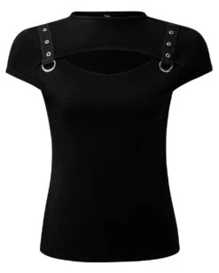 Xara Keyhole Top KILLSTAR -FaschingFreude Verkäufe killstar xara keyhole top gothic shirt damen gothic top frauen gothic fashion gothic mode killstar oberteil 54316 3