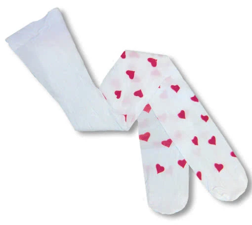 Kinder Herzstrumpfhose Weiß 3 Kinder Herzstrumpfhose Weiß