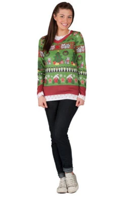 Kitschiges Lady Weihnachts Longsleeve