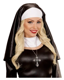 Gothic Kreuzkette Mit Strass Als Kostümaccessoire -FaschingFreude Verkäufe kostuemkette mit kreuzanhaenger strass steinen 38082 03