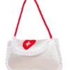 Krankenschwester Handtasche Aus Satin 1 Krankenschwester Handtasche Aus Satin -FaschingFreude Verkäufe krankenschwestern handtasche aus satinstoff weisse arzthelferin handtasche mit roter kordel nurse handbag 8802332 1