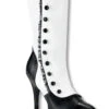 Plateau Stiefelette Weiß -FaschingFreude Verkäufe kunstleder stiefelette gothic stiefel gamaschen stiefel 660290