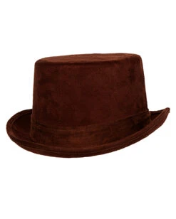 Brauner Kunstleder Zylinder